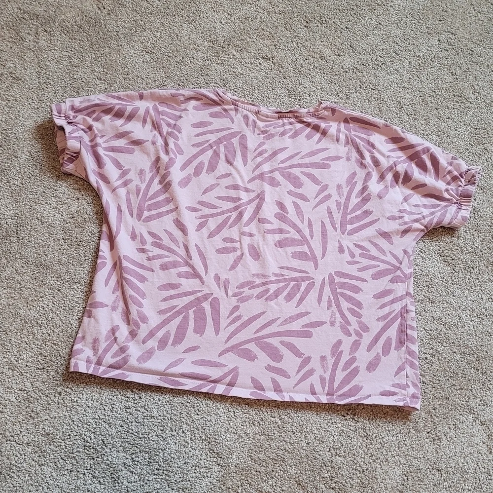 Zara Kids Purple Printed T Shirt Size 13-14